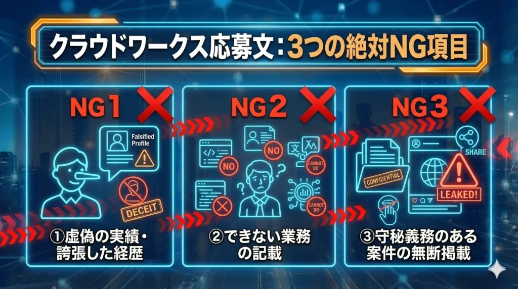 やってはいけない3つのNG