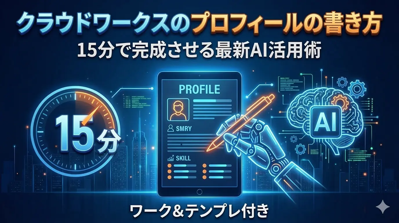 クラウドワークスのプロフィールの書き方｜15分で完成させる最新AI活用術