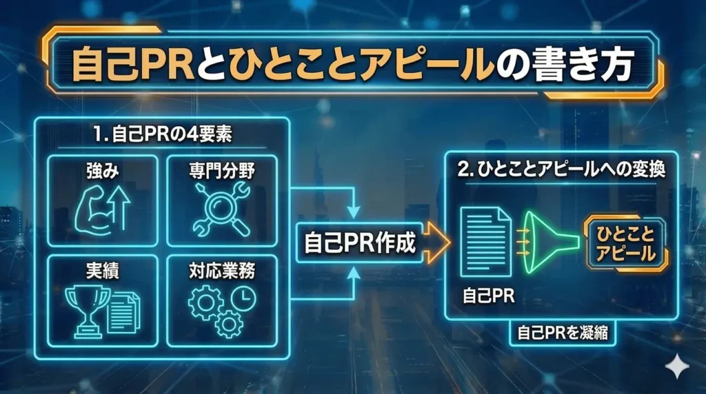 自己PRとひとことアピールの書き方
