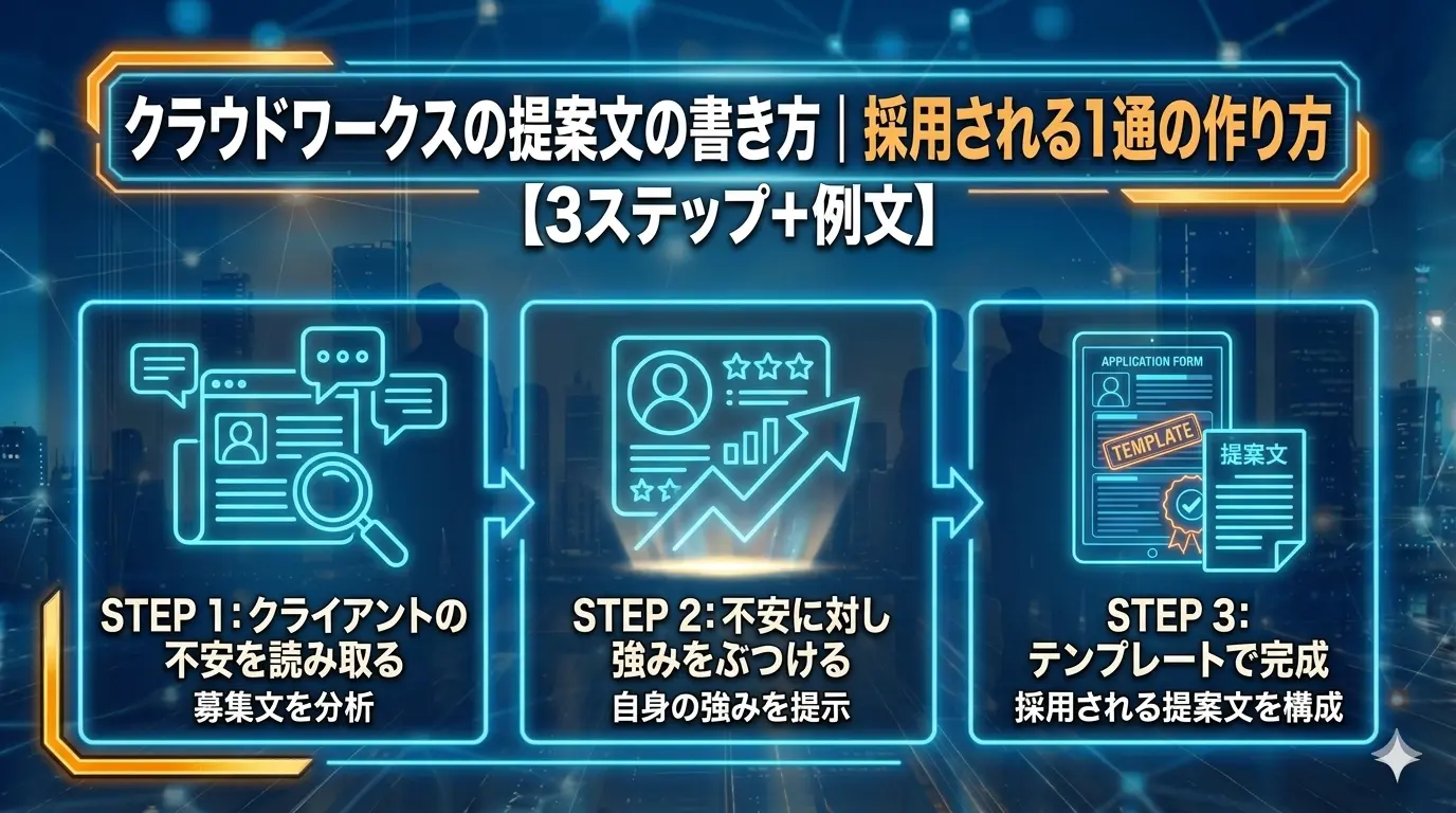 クラウドワークスの提案文の書き方｜採用される1通の作り方【3ステップ＋例文】