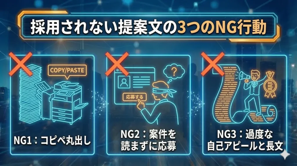 採用されない提案文の3つのNG行動