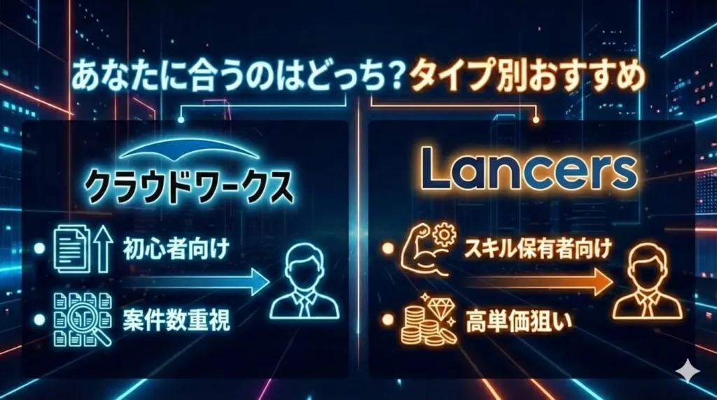 あなたに合うのはどっち？タイプ別おすすめ