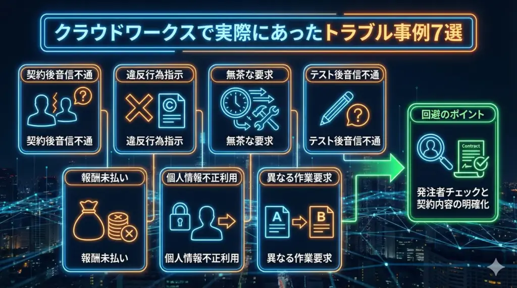 クラウドワークスで実際にあったトラブル事例7選