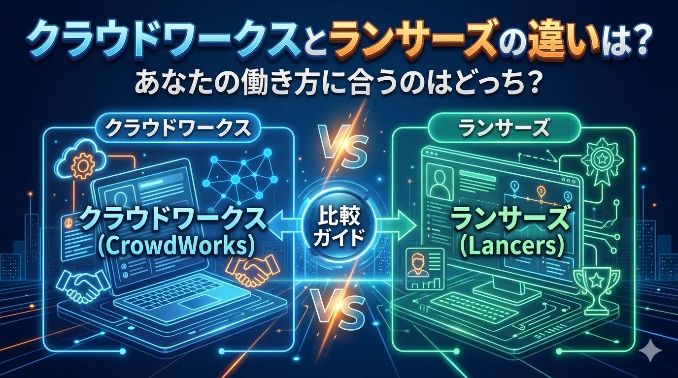 クラウドワークスとランサーズの違いは？あなたの働き方に合うのはどっち？