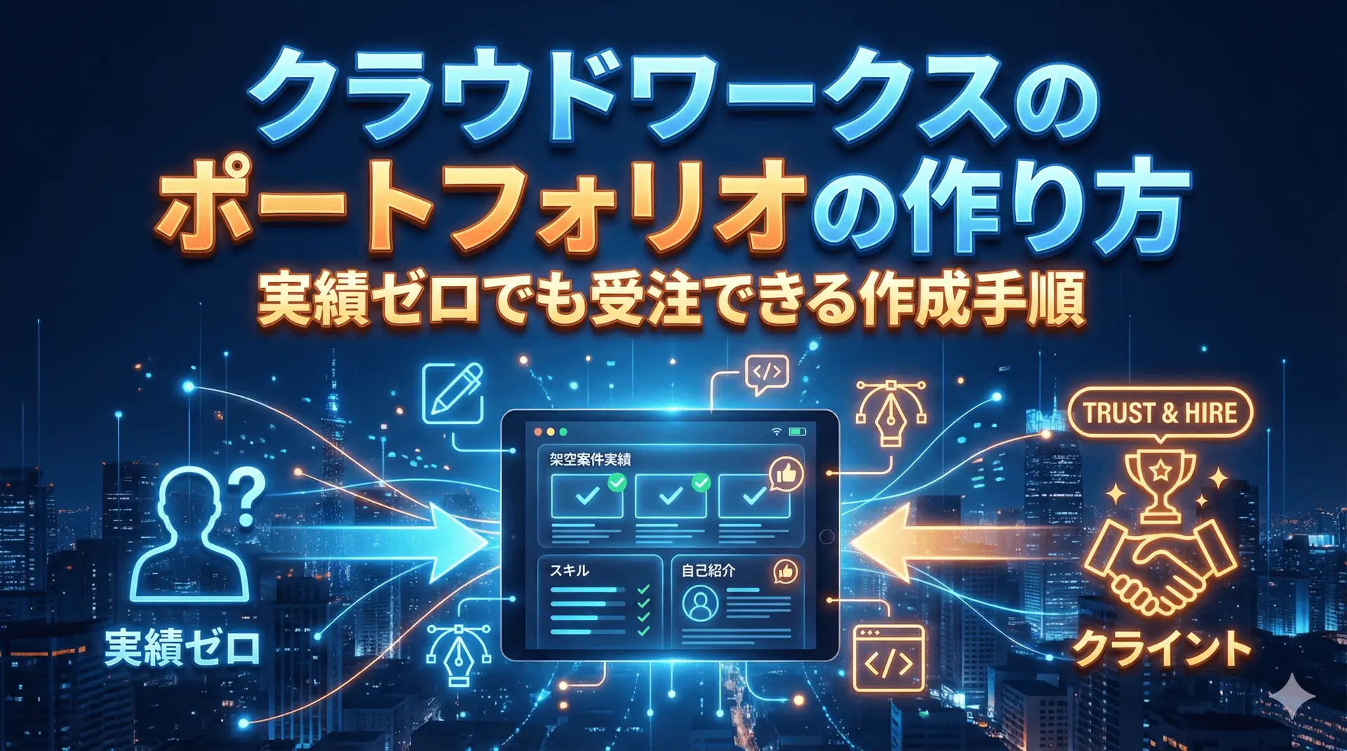 クラウドワークスのポートフォリオの作り方｜実績ゼロでも受注できる作成手順