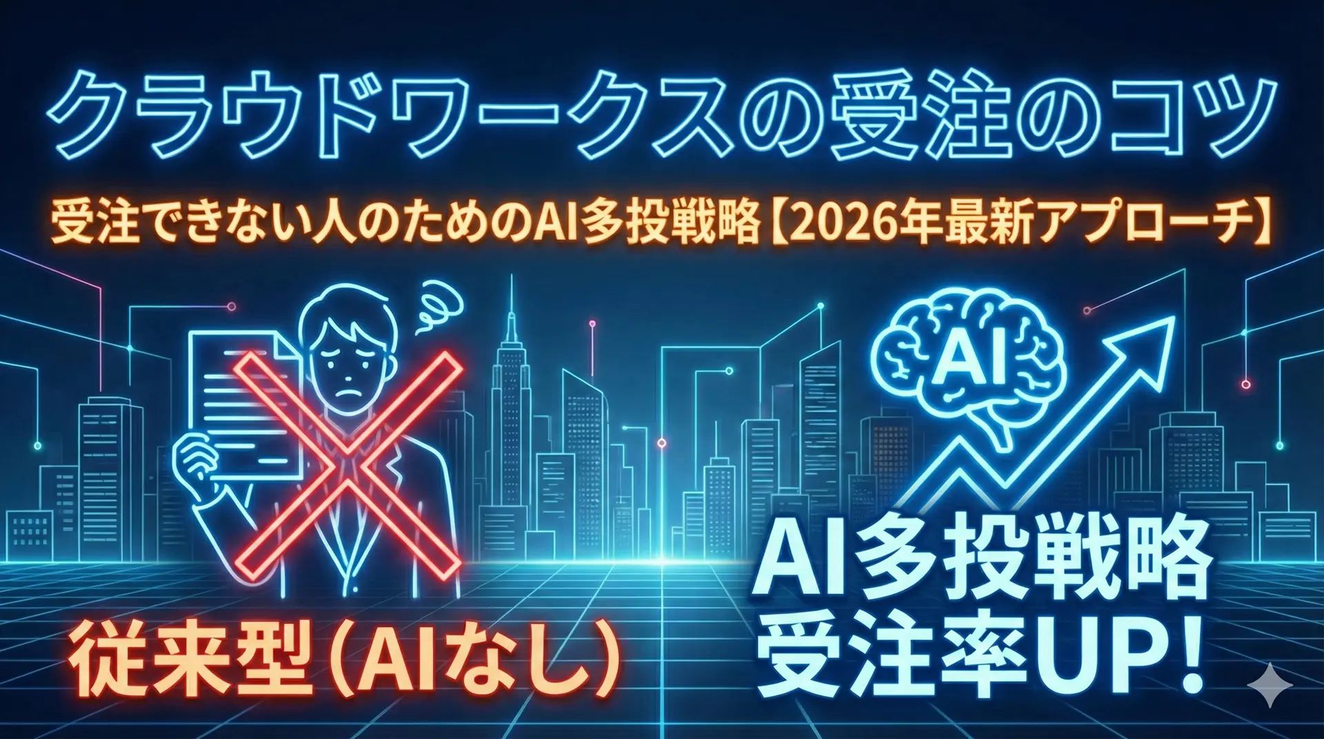 クラウドワークスの受注のコツ｜受注できない人のためのAI多投戦略【2026年最新アプローチ】