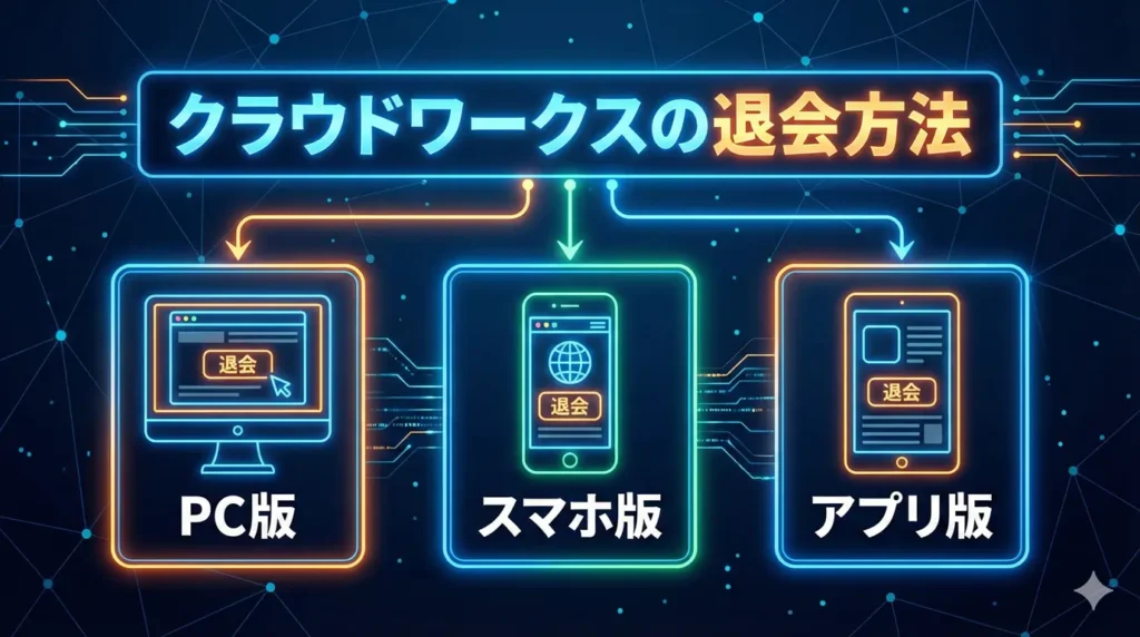 クラウドワークスの退会方法