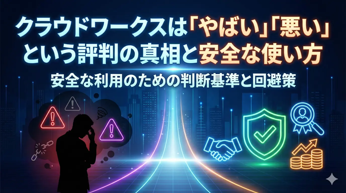 クラウドワークスは評判悪い？やばいと言われる理由と安全な使い方