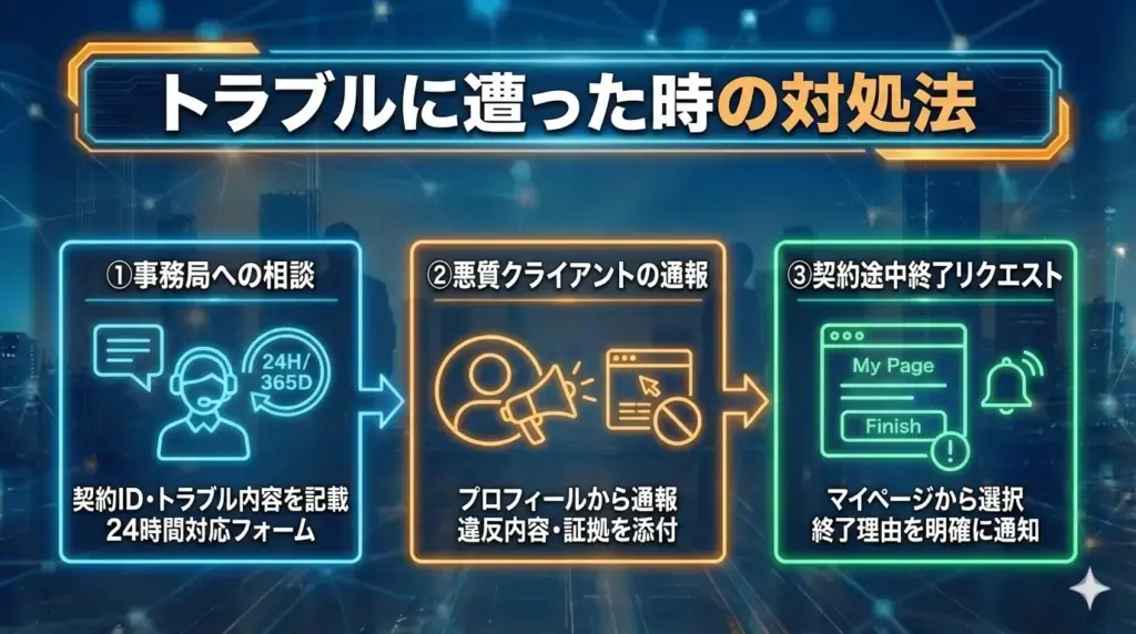 トラブルに遭った時の対処法