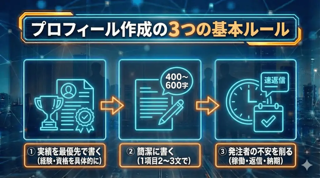 プロフィール作成の3つの基本ルール