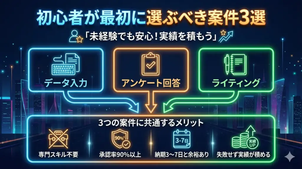 初心者が最初に選ぶべき案件3選