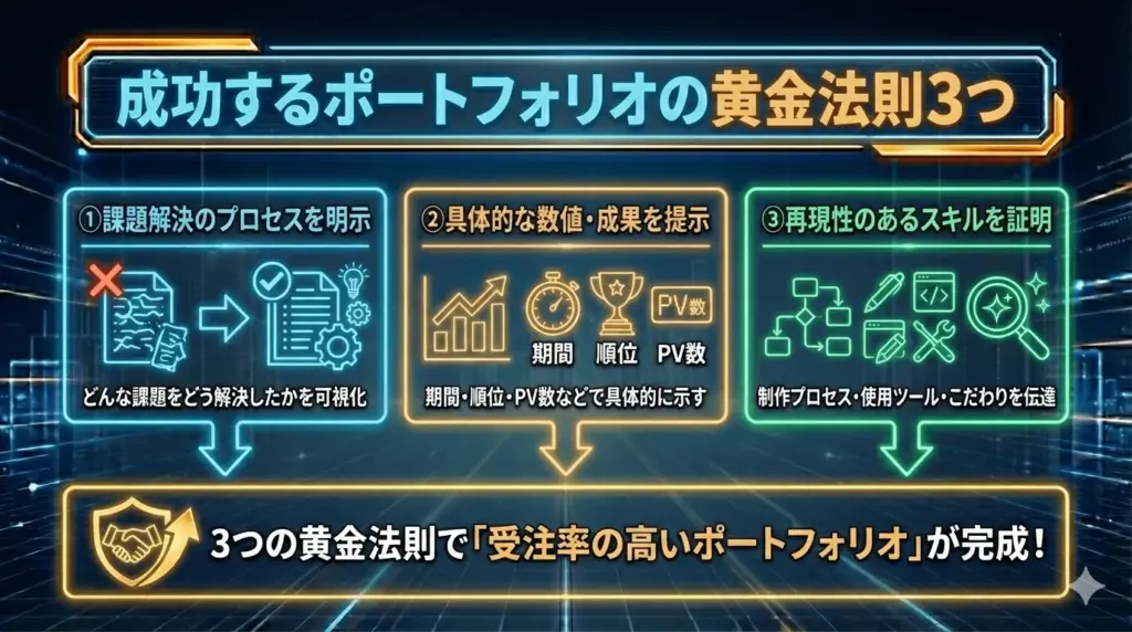 成功するポートフォリオの黄金法則3つ