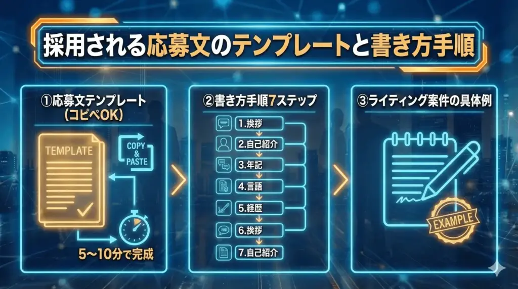 採用される応募文の例文テンプレートと書き方手順