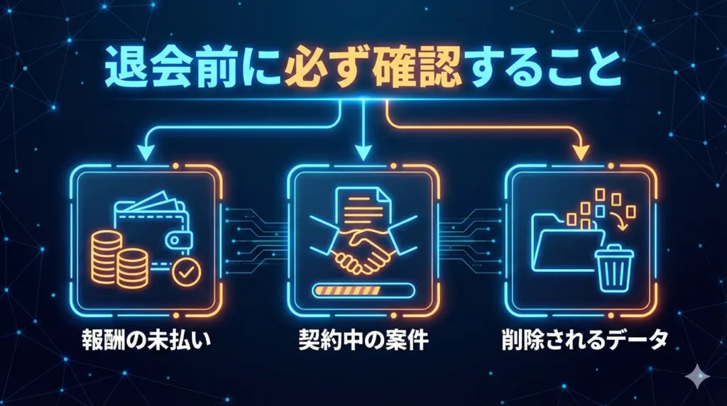退会前に必ず確認すること