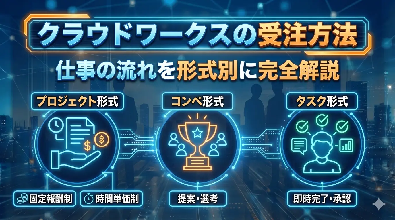 クラウドワークスの受注方法｜仕事の流れを形式別に完全解説