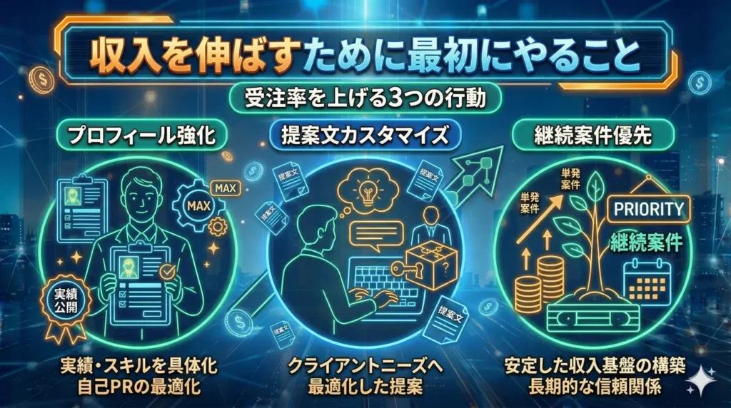 収入を伸ばすために最初にやること