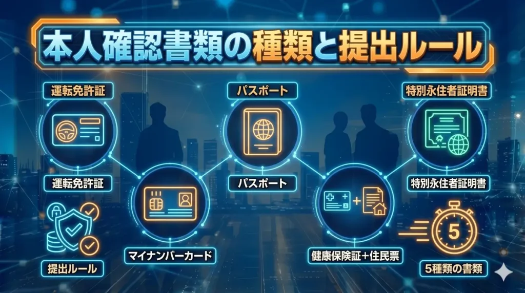 本人確認書類の種類と提出ルール