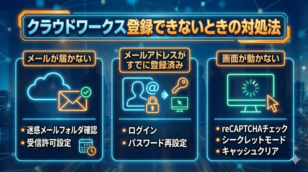 登録できないときの対処法