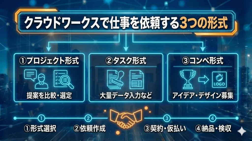 クラウドワークスで仕事を依頼する手順