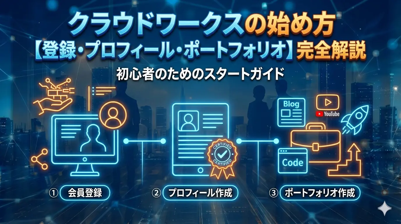 クラウドワークスの始め方【登録・プロフィール・ポートフォリオ】完全解説