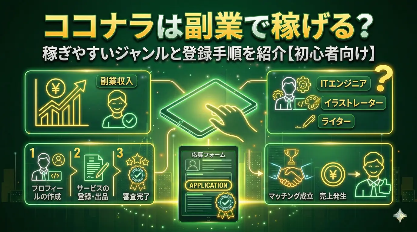 ココナラは副業で稼げる？稼ぎやすいジャンルと登録手順を紹介【初心者向け】