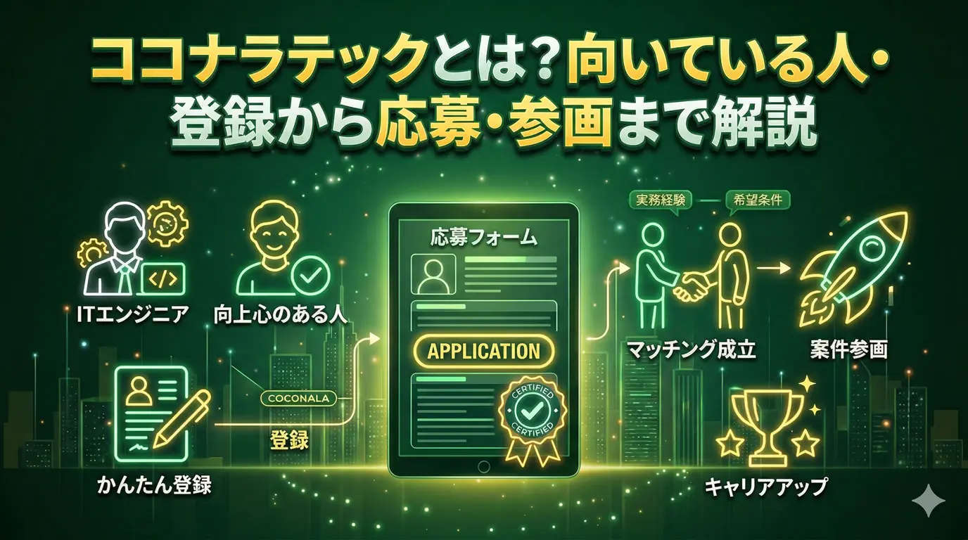 ココナラテックとは？向いている人・登録から応募・参画まで解説