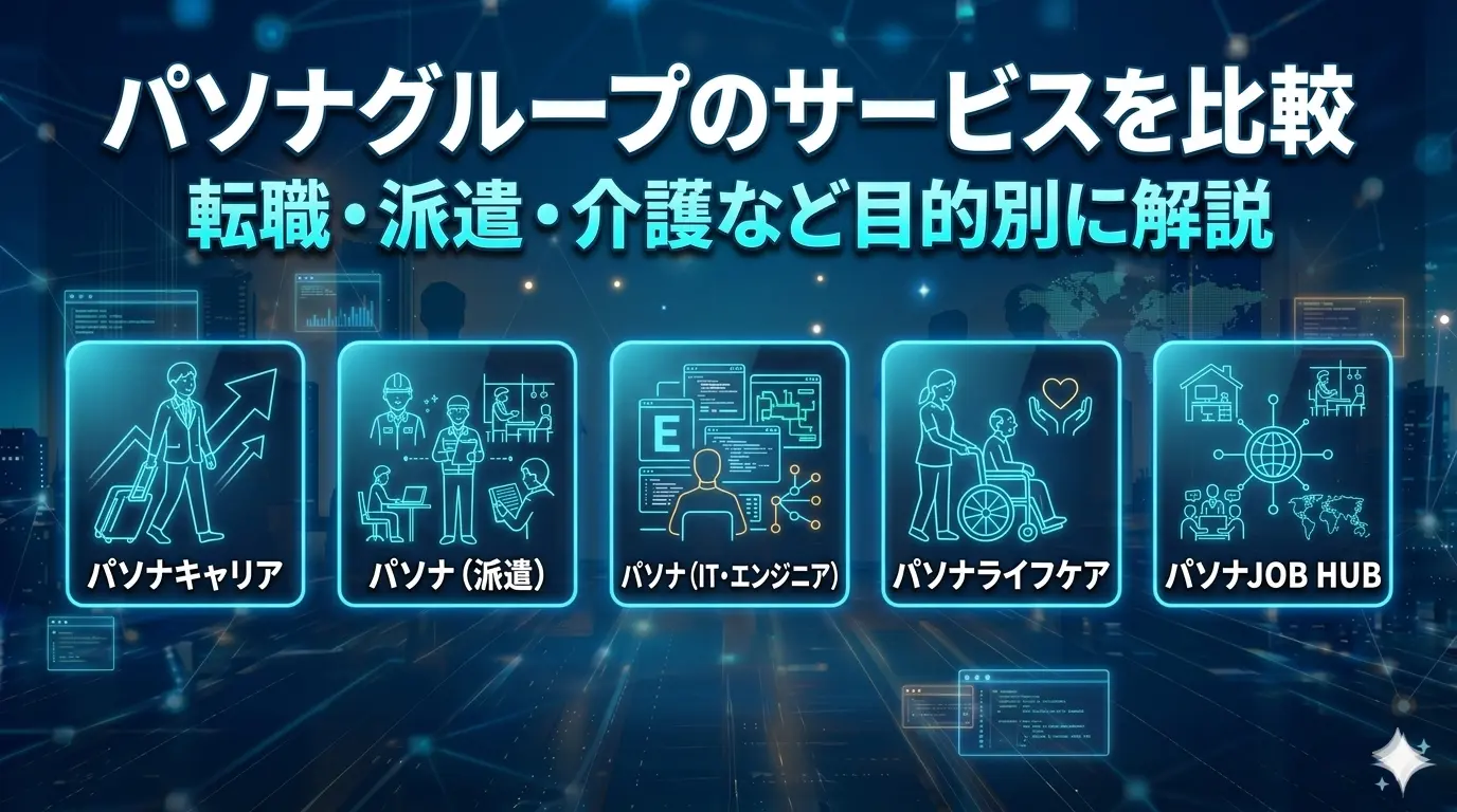 パソナグループのサービスを比較｜転職・派遣・介護など目的別に解説