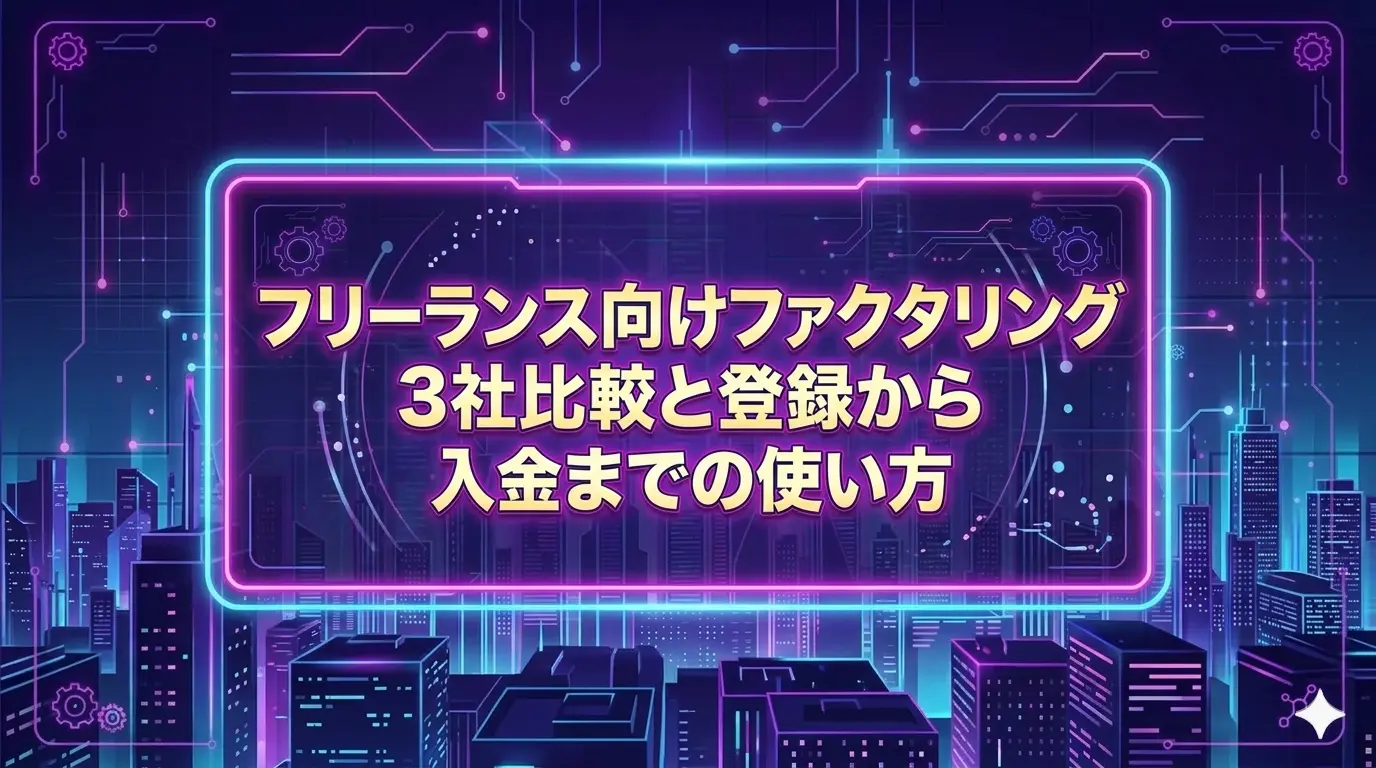 フリーランス向けファクタリング｜3社比較と登録から入金までの使い方