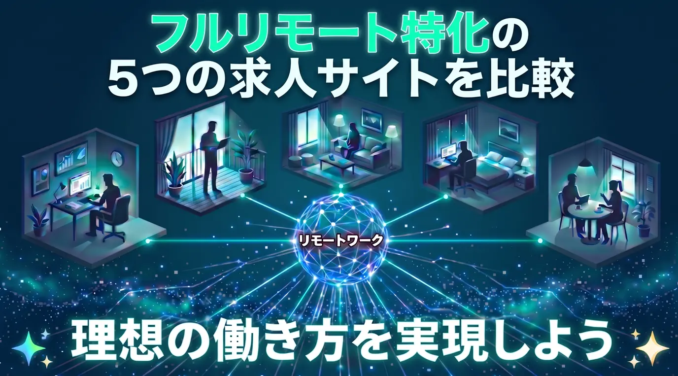 フルリモート特化の5つの求人サイトを比較｜理想の働き方を実現しよう