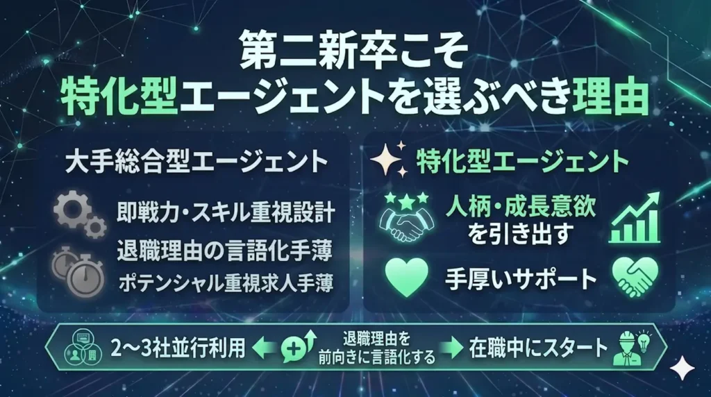 第二新卒こそ特化型エージェントを選ぶべき理由